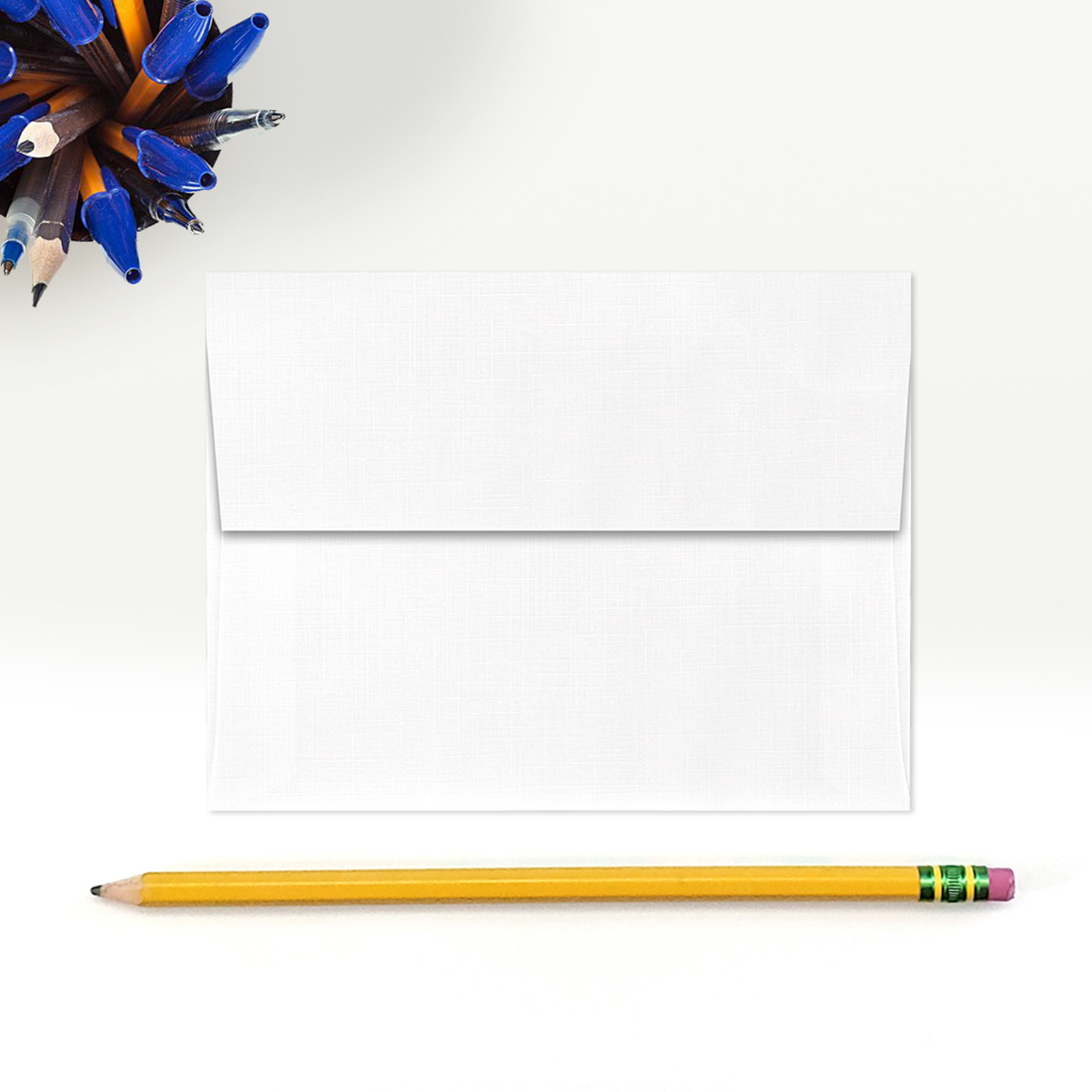 White Linen 32lb A2 Invitation Envelopes (4 3/8 x 5 3/4) with Peel & Seal