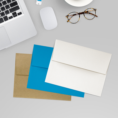 White Recycled 32lb A2 Invitation Envelopes (4 3/8 x 5 3/4) with Peel & Seal