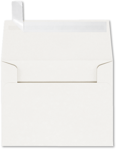 White Recycled 32lb A2 Invitation Envelopes (4 3/8 x 5 3/4) with Peel & Seal