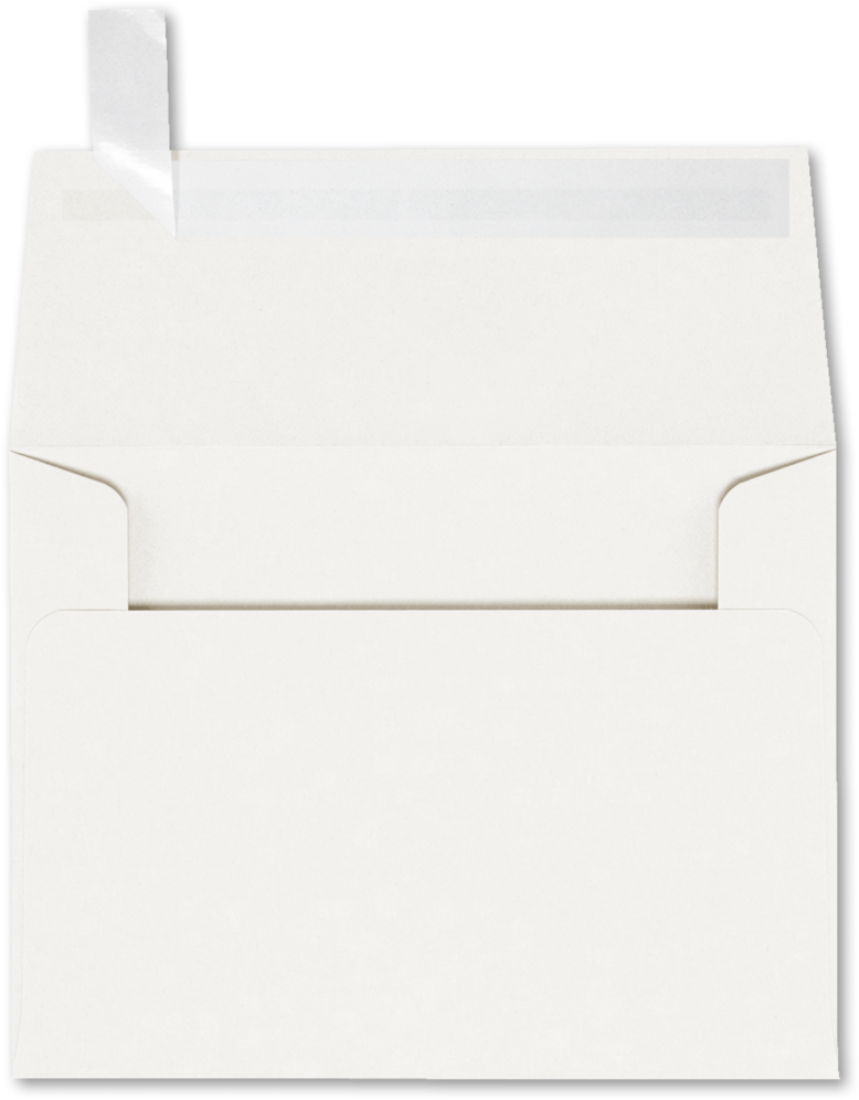 White Recycled 32lb A2 Invitation Envelopes (4 3/8 x 5 3/4) with Peel & Seal