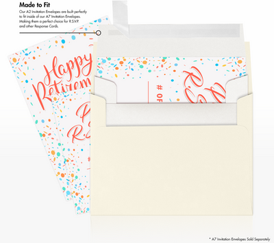White Recycled 32lb A2 Invitation Envelopes (4 3/8 x 5 3/4) with Peel & Seal