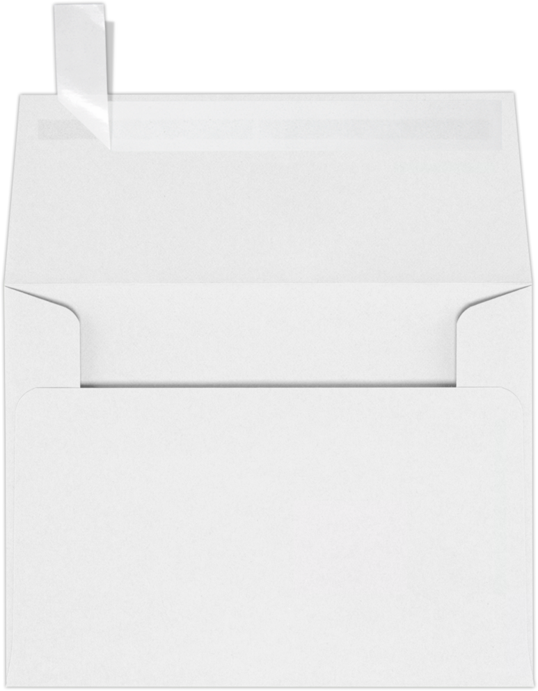 White 24lb A2 Invitation Envelopes (4 3/8 x 5 3/4) with Peel & Seal