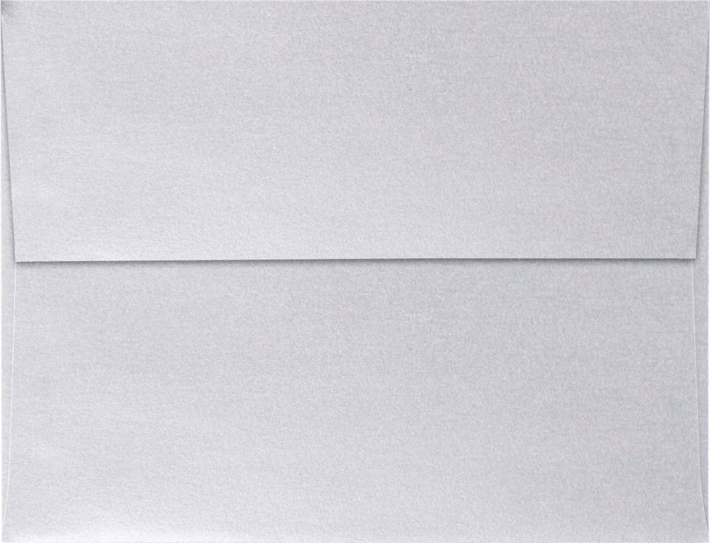 Silver Metallic 32lb A4 Invitation Envelopes (4 1/4 x 6 1/4) with Peel & Seal