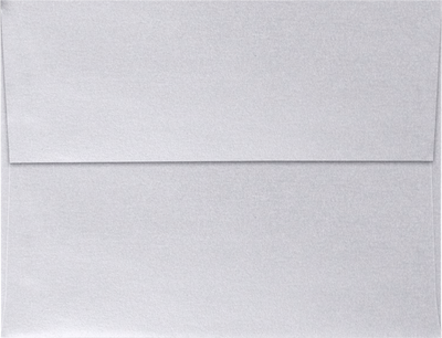 Silver Metallic 32lb A4 Invitation Envelopes (4 1/4 x 6 1/4) with Peel & Seal