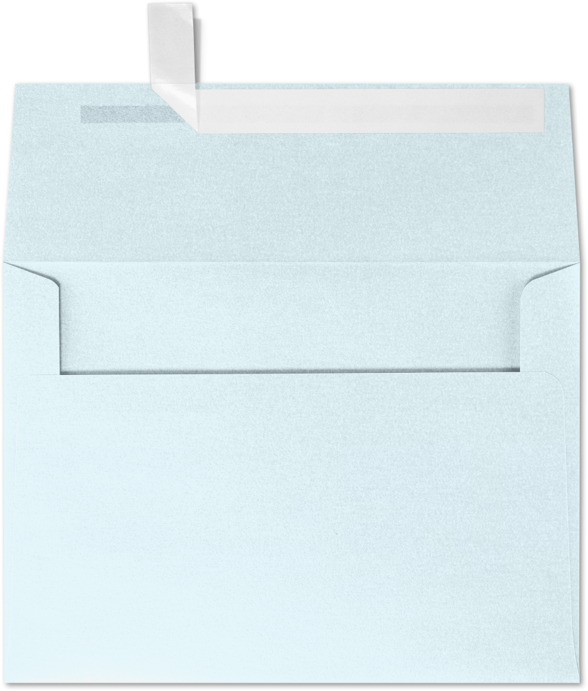 Aquamarine Blue Metallic 32lb A4 Invitation Envelopes (4 1/4 x 6 1/4) with Peel & Seal