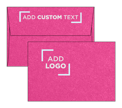Azalea Fuchsia Pink Metallic 32lb A4 Invitation Envelopes (4 1/4 x 6 1/4) with Peel & Seal