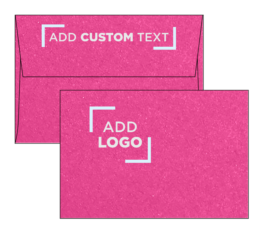 Azalea Fuchsia Pink Metallic 32lb A4 Invitation Envelopes (4 1/4 x 6 1/4) with Peel & Seal