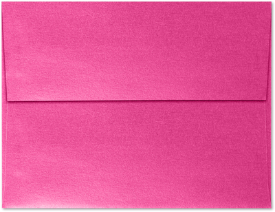 Azalea Fuchsia Pink Metallic 32lb A4 Invitation Envelopes (4 1/4 x 6 1/4) with Peel & Seal