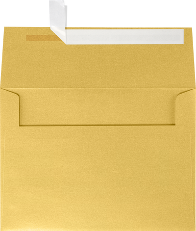 Gold Metallic 32lb A4 Invitation Envelopes (4 1/4 x 6 1/4) with Peel & Seal