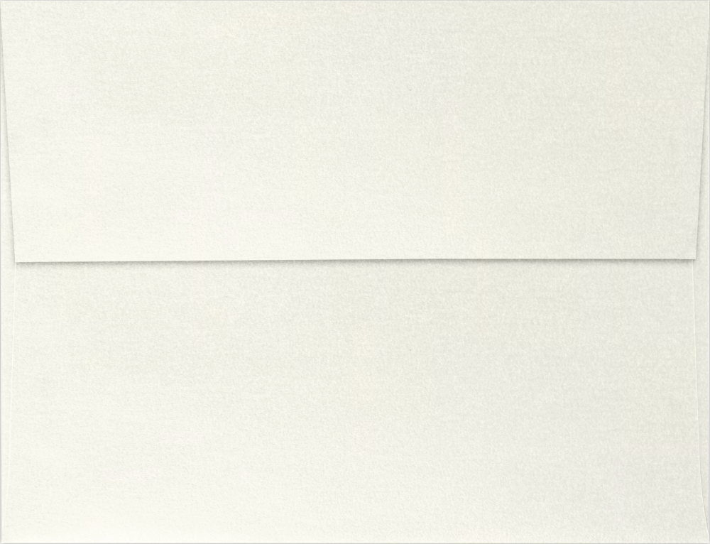 White Quartz Metallic 32lb A4 Invitation Envelopes (4 1/4 x 6 1/4) with Peel & Seal