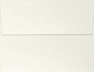 White Quartz Metallic 32lb A4 Invitation Envelopes (4 1/4 x 6 1/4) with Peel & Seal