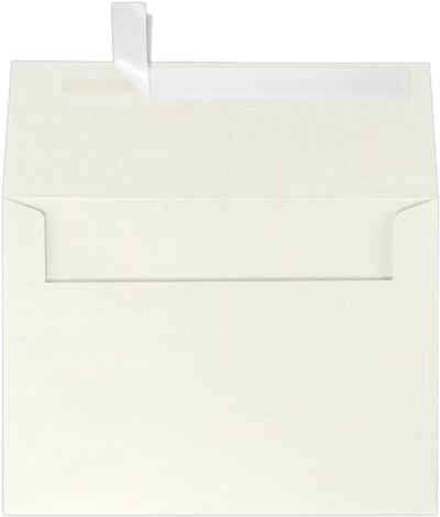 White Quartz Metallic 32lb A4 Invitation Envelopes (4 1/4 x 6 1/4) with Peel & Seal