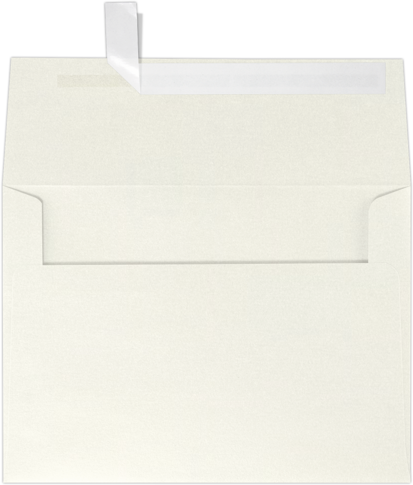 White Quartz Metallic 32lb A4 Invitation Envelopes (4 1/4 x 6 1/4) with Peel & Seal