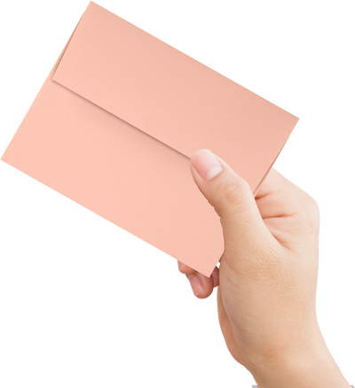 Blush Pink 32lb A4 Invitation Envelopes (4 1/4 x 6 1/4) with Peel & Seal