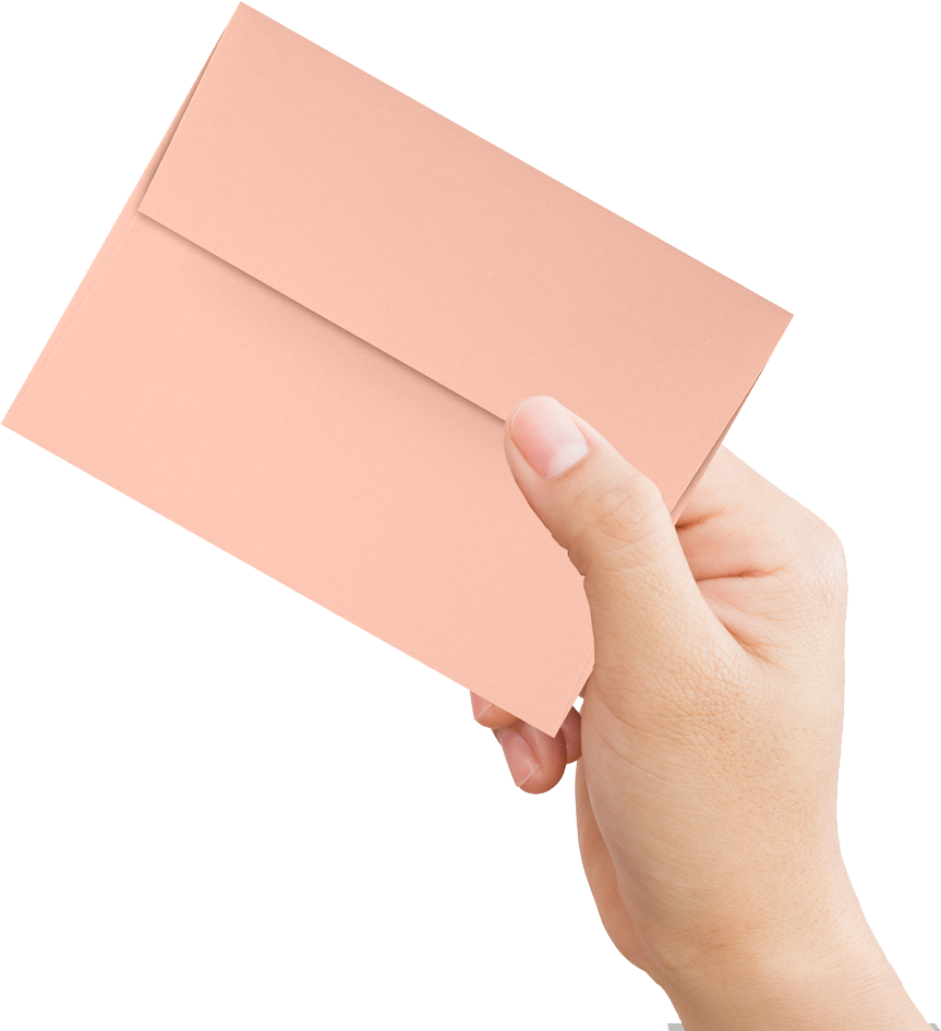Blush Pink 32lb A4 Invitation Envelopes (4 1/4 x 6 1/4) with Peel & Seal