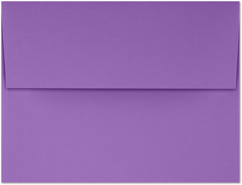 Violet Grape Purple 28lb A4 Invitation Envelopes (4 1/4 x 6 1/4) with Peel & Seal