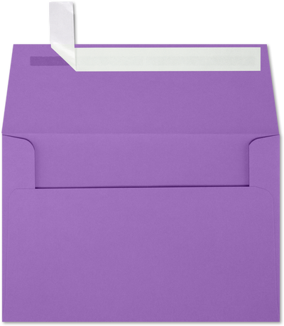 Violet Grape Purple 28lb A4 Invitation Envelopes (4 1/4 x 6 1/4) with Peel & Seal