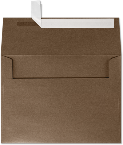Bronze Brown Metallic 32lb A4 Invitation Envelopes (4 1/4 x 6 1/4) with Peel & Seal