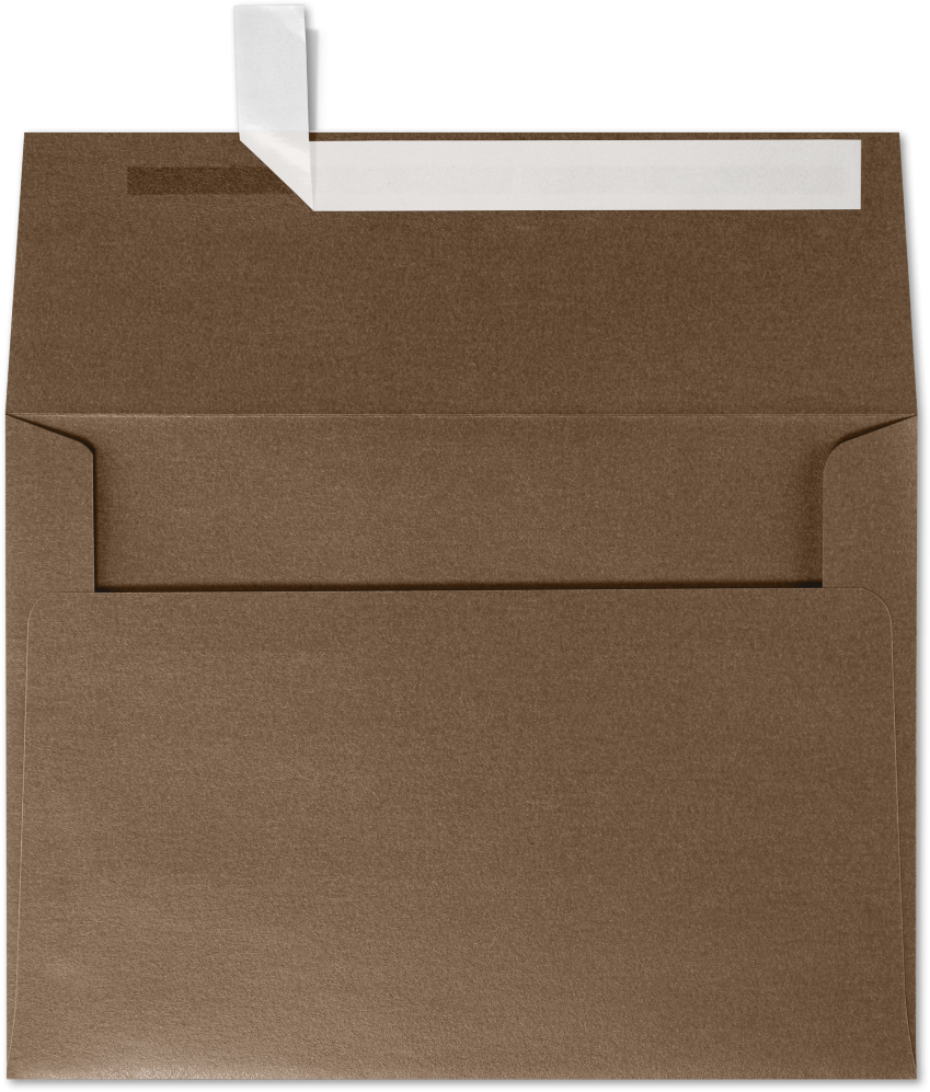 Bronze Brown Metallic 32lb A4 Invitation Envelopes (4 1/4 x 6 1/4) with Peel & Seal