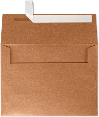 Copper Brown Metallic 32lb A4 Invitation Envelopes (4 1/4 x 6 1/4) with Peel & Seal