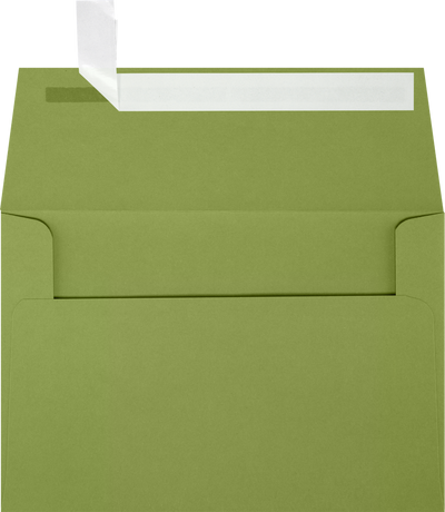 Olive Green 28lb A4 Invitation Envelopes (4 1/4 x 6 1/4) with Peel & Seal