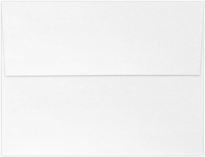 Crystal White Metallic 32lb A4 Invitation Envelopes (4 1/4 x 6 1/4) with Peel & Seal