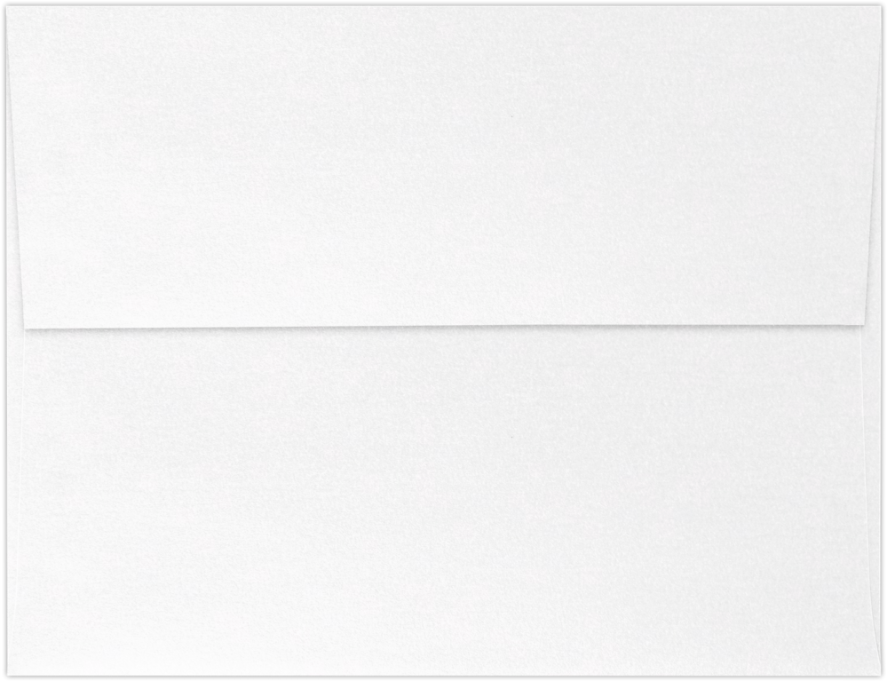 Crystal White Metallic 32lb A4 Invitation Envelopes (4 1/4 x 6 1/4) with Peel & Seal
