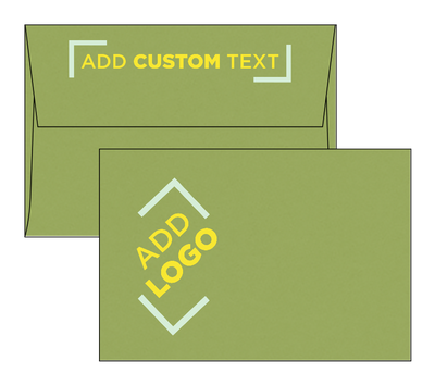 Dark Green Olive 28lb A4 Invitation Envelopes (4 1/4 x 6 1/4) with Peel & Seal