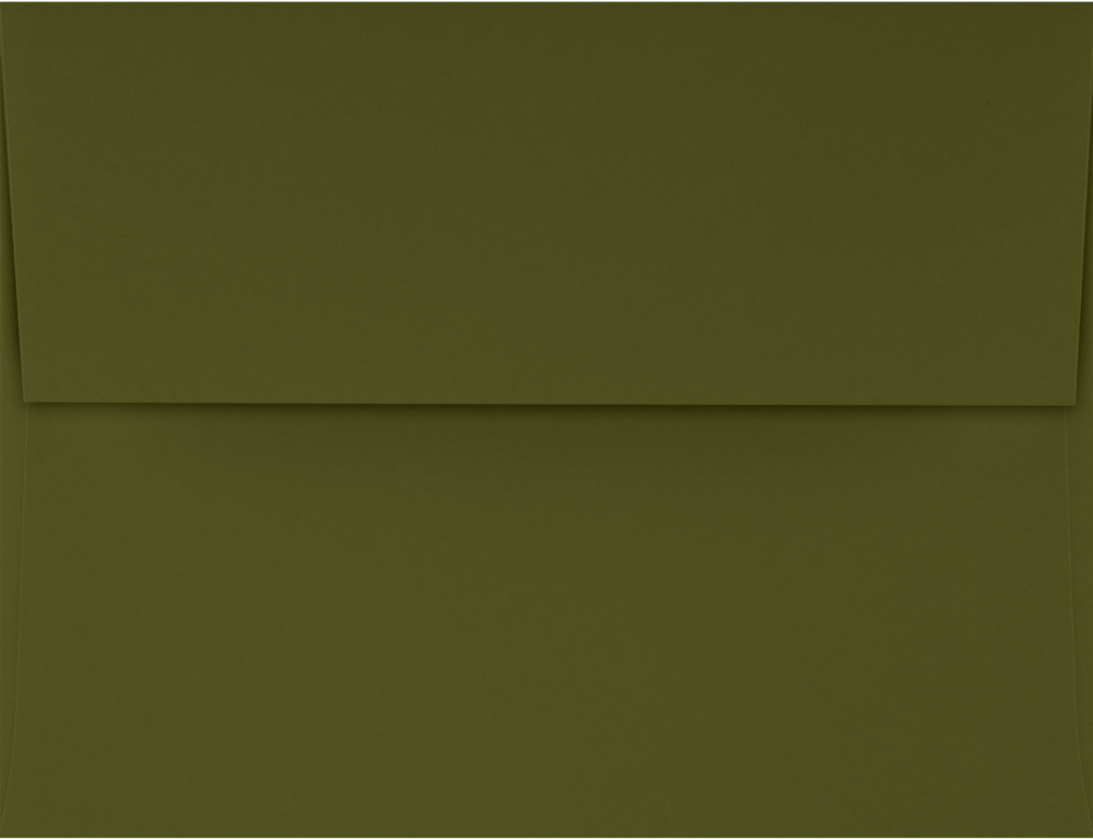 Dark Green Olive 28lb A4 Invitation Envelopes (4 1/4 x 6 1/4) with Peel & Seal