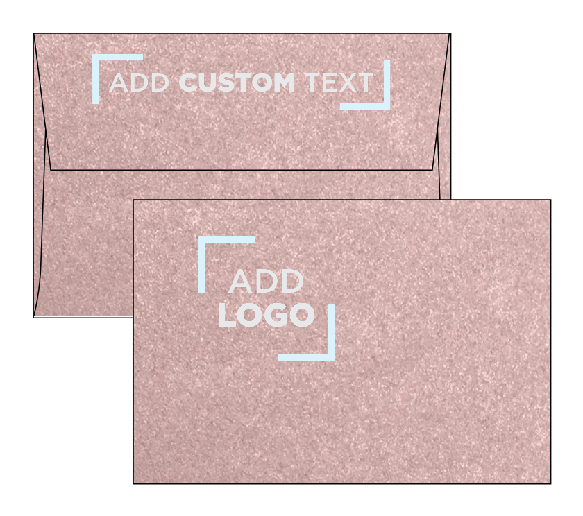 Misty Rose Pink Metallic 84lb A4 Invitation Envelopes (4 1/4 x 6 1/4) with Peel & Seal