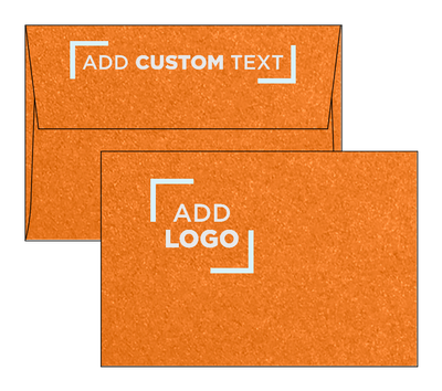 Orange Flame Metallic 32lb A4 Invitation Envelopes (4 1/4 x 6 1/4) with Peel & Seal