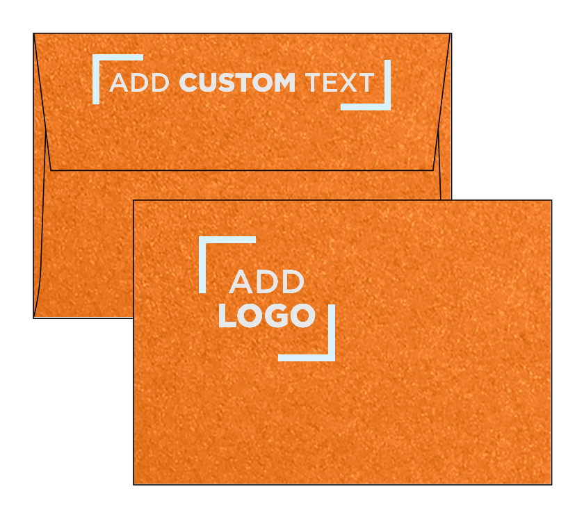 Orange Flame Metallic 32lb A4 Invitation Envelopes (4 1/4 x 6 1/4) with Peel & Seal