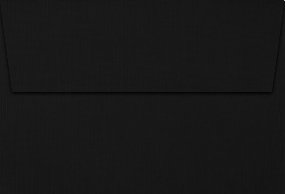 Black Linen 32lb A4 Invitation Envelopes (4 1/4 x 6 1/4) with Peel & Seal