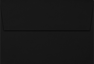 Black Linen 32lb A4 Invitation Envelopes (4 1/4 x 6 1/4) with Peel & Seal