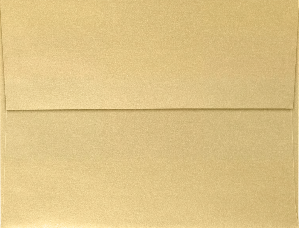 Light Gold Blonde Metallic 32lb A4 Invitation Envelopes (4 1/4 x 6 1/4) with Peel & Seal