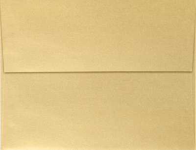 Light Gold Blonde Metallic 32lb A4 Invitation Envelopes (4 1/4 x 6 1/4) with Peel & Seal