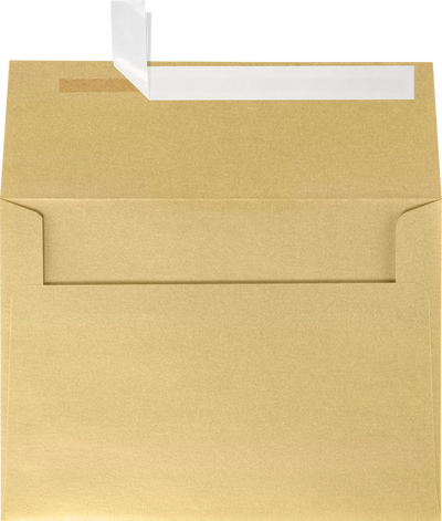 Light Gold Blonde Metallic 32lb A4 Invitation Envelopes (4 1/4 x 6 1/4) with Peel & Seal
