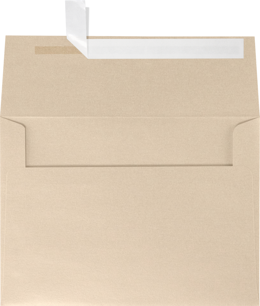 Light Brown Taupe Metallic 32lb A4 Invitation Envelopes (4 1/4 x 6 1/4) with Peel & Seal