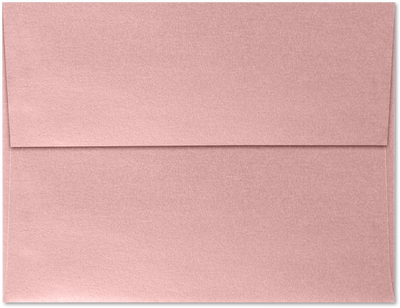 Misty Rose Pink Metallic 84lb A4 Invitation Envelopes (4 1/4 x 6 1/4) with Peel & Seal