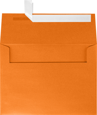 Orange Flame Metallic 32lb A4 Invitation Envelopes (4 1/4 x 6 1/4) with Peel & Seal