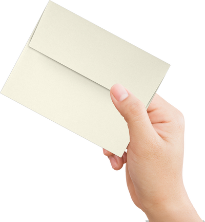 Natural Recycled 32lb A4 Invitation Envelopes (4 1/4 x 6 1/4) with Peel & Seal
