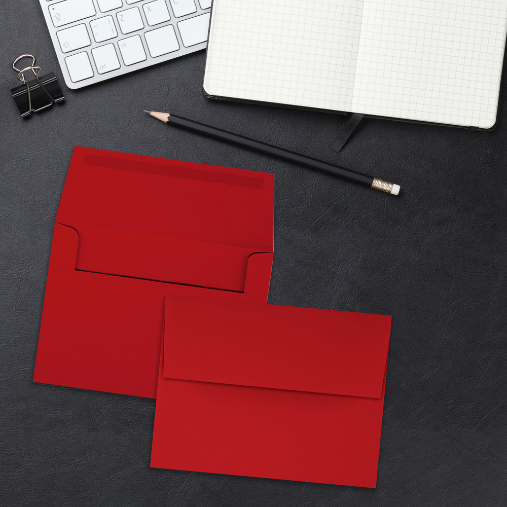 Red 24lb A4 Invitation Envelopes (4 1/4 x 6 1/4)
