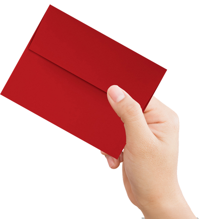 Red 24lb A4 Invitation Envelopes (4 1/4 x 6 1/4)