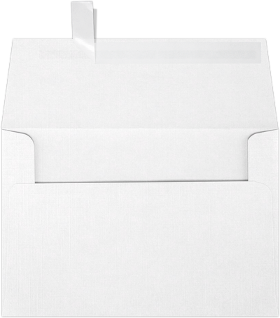 White Linen 32lb A4 Invitation Envelopes (4 1/4 x 6 1/4) with Peel & Seal