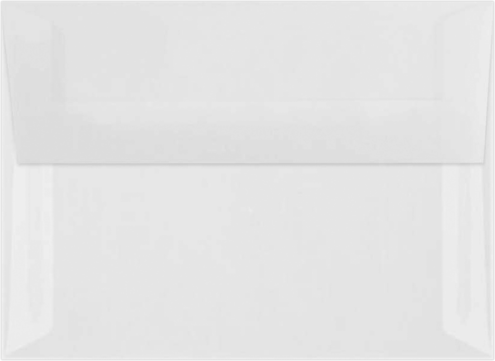 Clear Translucent 30lb A6 Invitation Envelopes (4 3/4 x 6 1/2) with Peel & Seal