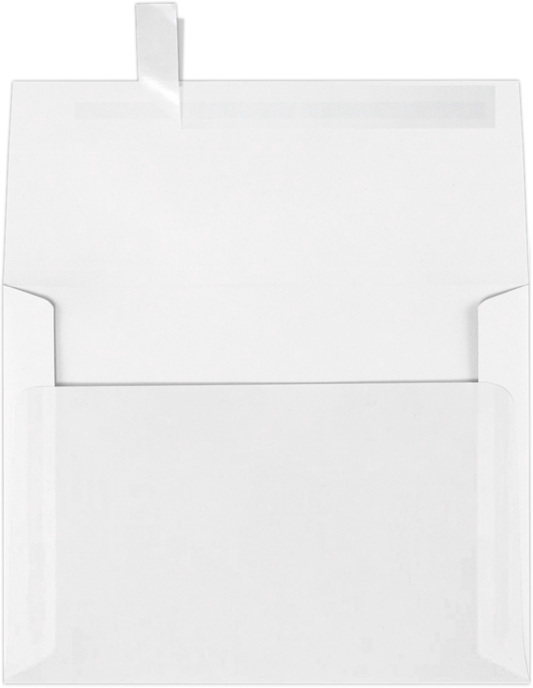 Clear Translucent 30lb A6 Invitation Envelopes (4 3/4 x 6 1/2) with Peel & Seal