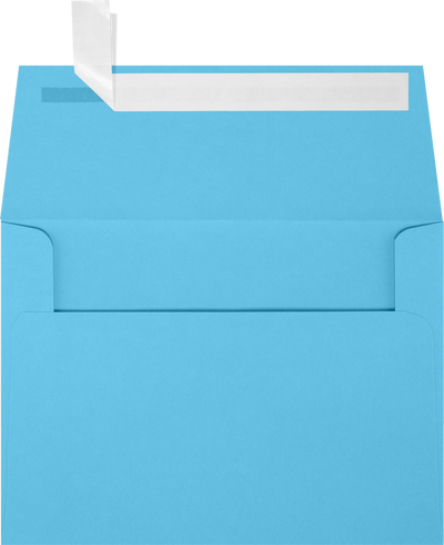 Bright Blue 24lb A6 Invitation Envelopes (4 3/4 x 6 1/2) with Peel & Seal