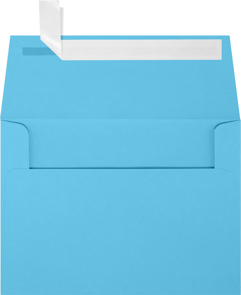 Bright Blue 24lb A6 Invitation Envelopes (4 3/4 x 6 1/2) with Peel & Seal