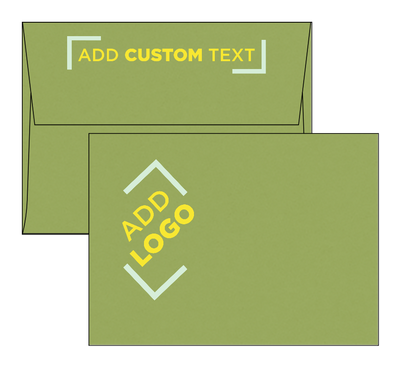 Dark Green Olive 28lb A6 Invitation Envelopes (4 3/4 x 6 1/2) with Peel & Seal