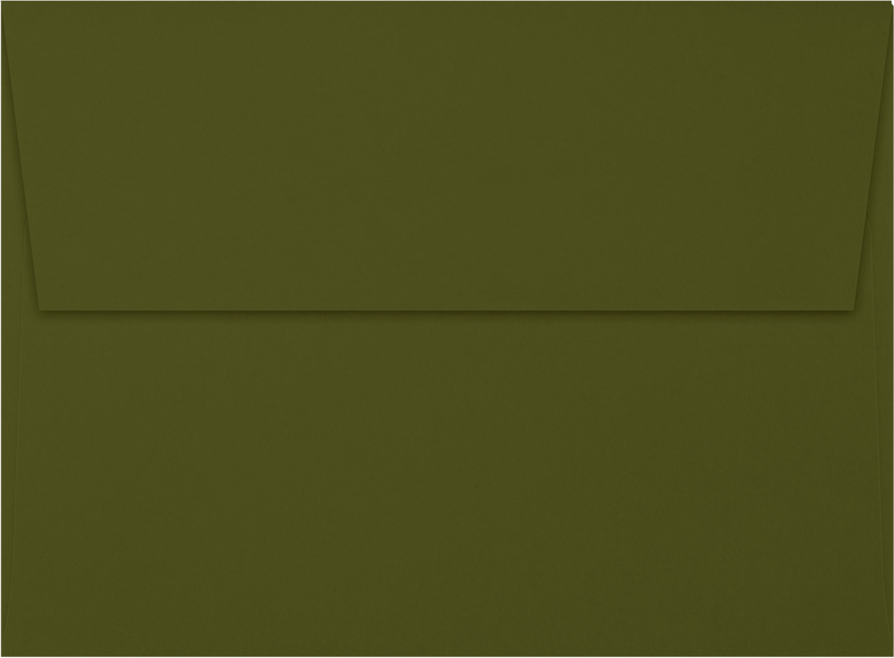Dark Green Olive 28lb A6 Invitation Envelopes (4 3/4 x 6 1/2) with Peel & Seal